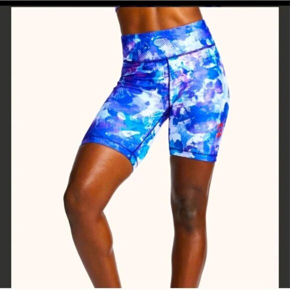 NWT PELOTON | Blue Moves High Waist Bike Shorts sz S - Picture 1 of 5